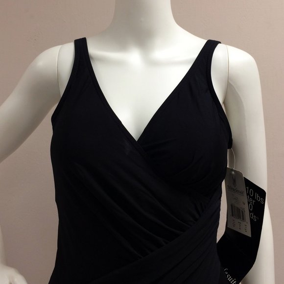 Miraclesuit Oceanus Black One Piece Bathing Suit - Picture 4 of 8